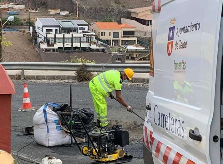 Obras de rebacheo/TA.